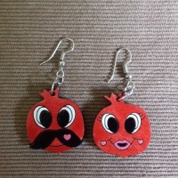 گوشواره چوبی خانم و آقا
